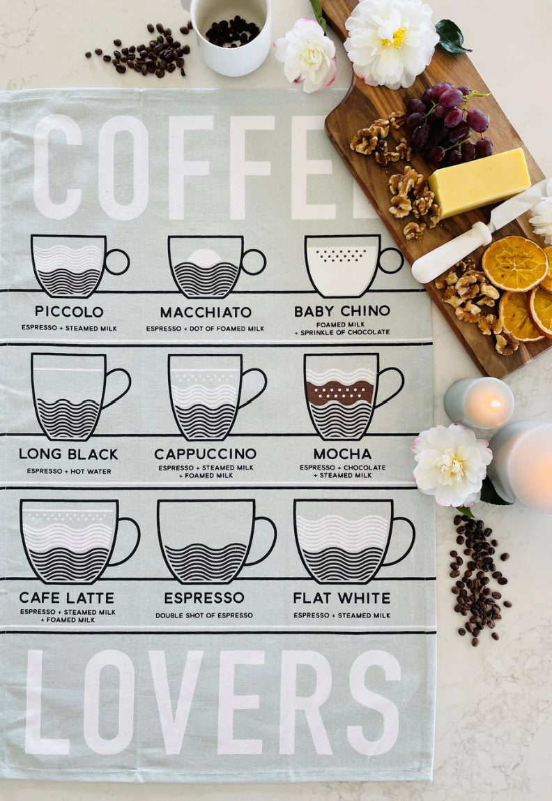 Coffee Lovers Tea Towel image 0