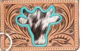 Leather Cow Clutch (Brown) image 0