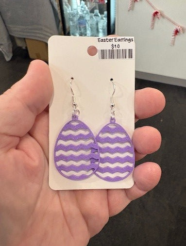 Easter Earrings Purple image 0