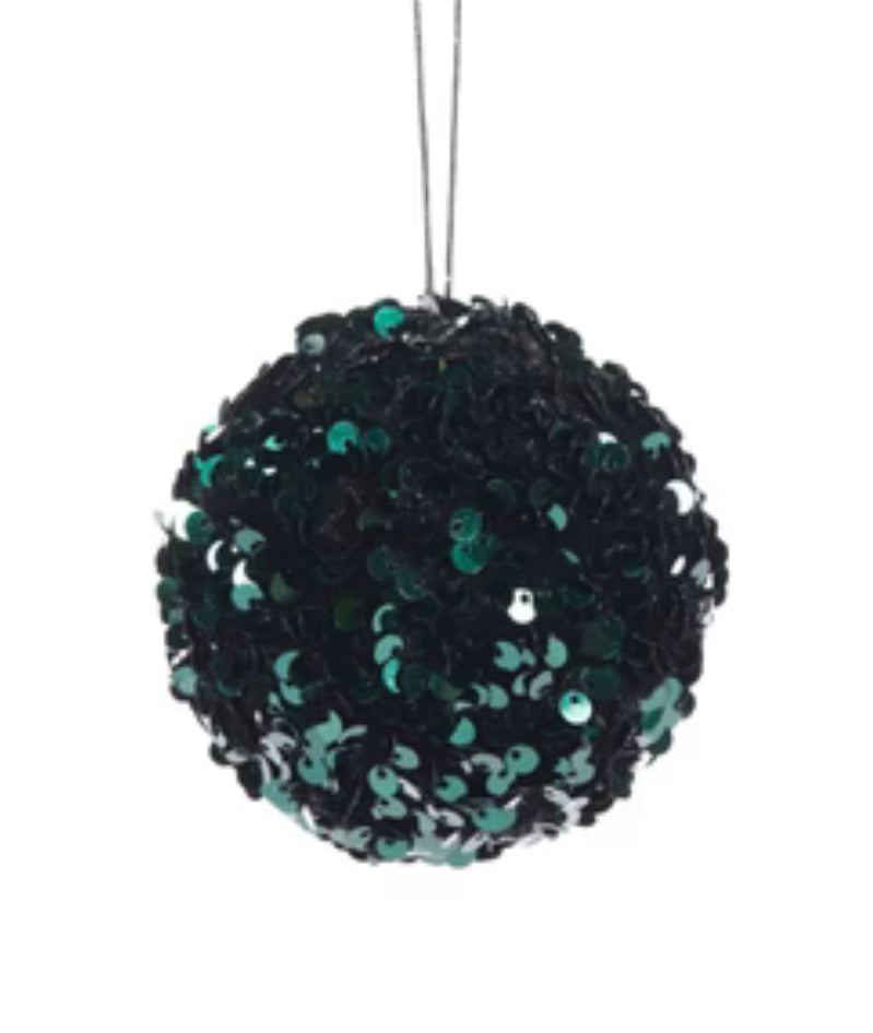 Emerald Green Sequin Bauble image 0