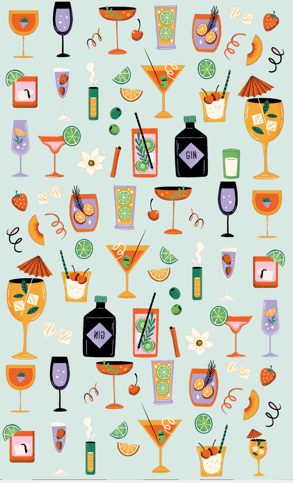 Gin/Cocktails Tea Towel image 0