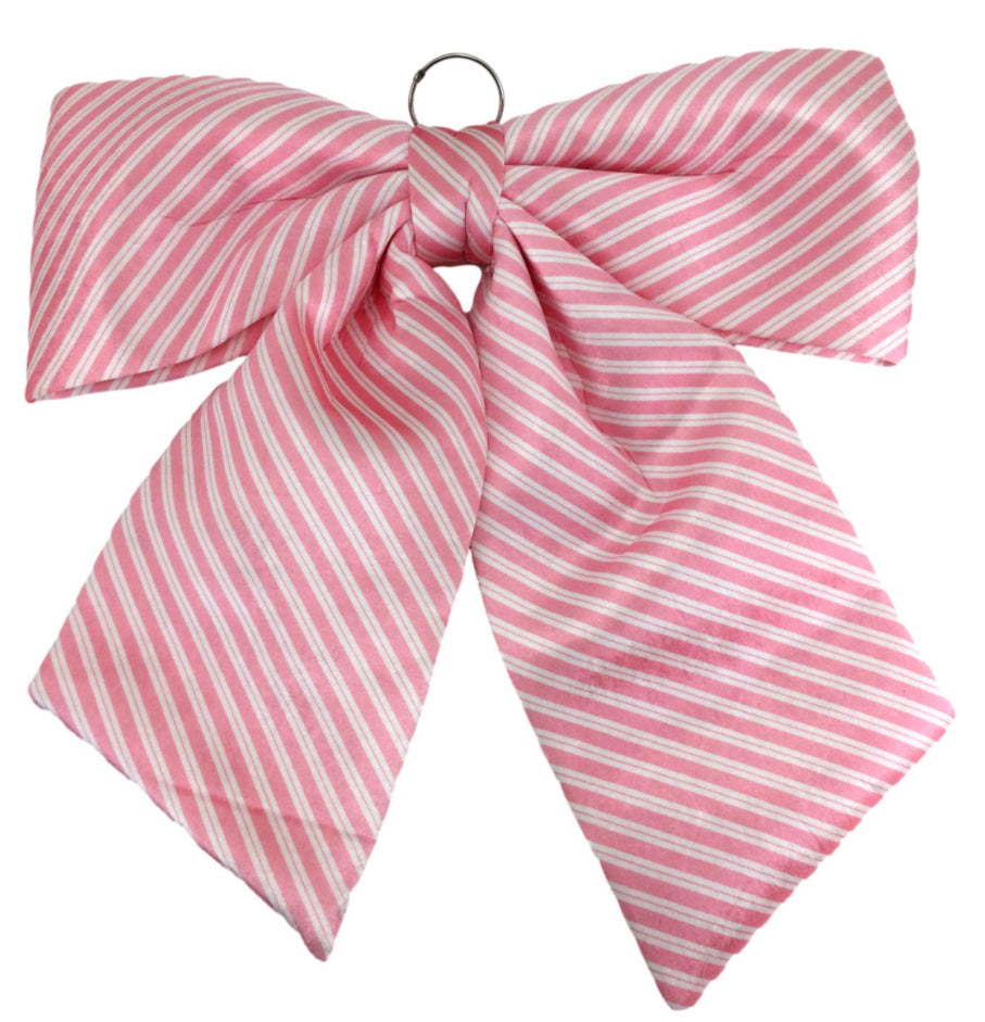Pink Stripe bow XL image 0