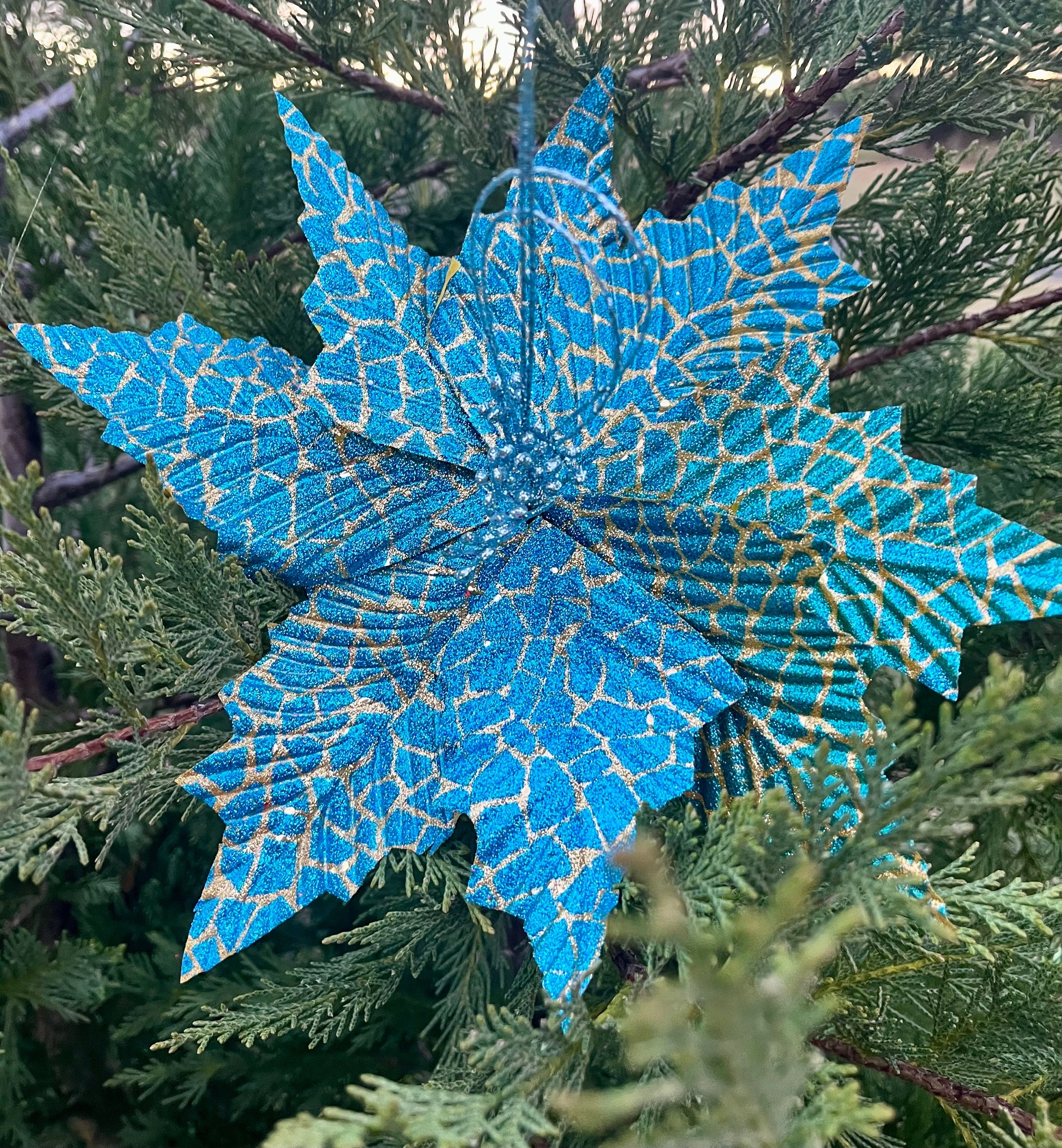 Poinsettia Blue with Gold image 0