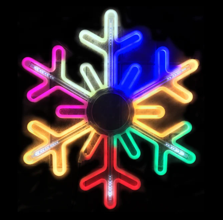 Multicolor Snowflake LED light (Indoor or Outdoor 75cm) image 0