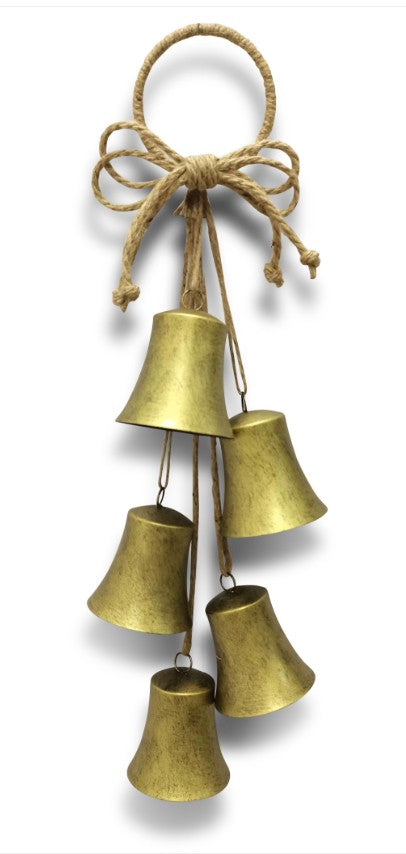Door Hanger Bells 5 Pcs Gold