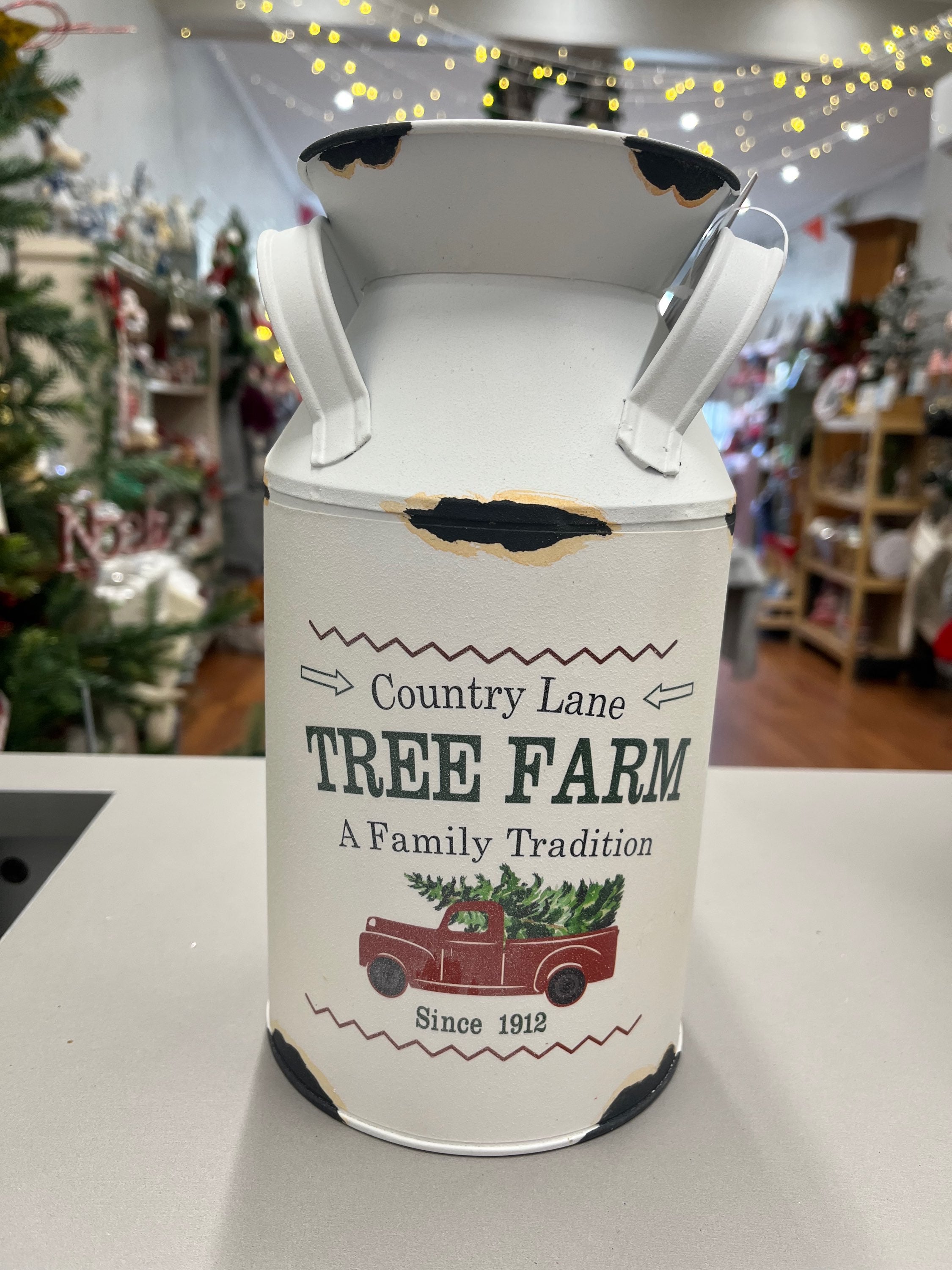 Country Lane Christmas milk bucket image 0