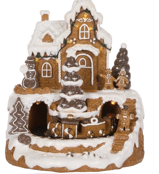 Gingerbread Village with Train image 0