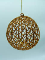Copper Glitter Hanging Ball image 0